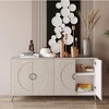 Lyngins Modern Lacquered 4-Door Wooden Storage Cabinet, Modern Sideboard Cabinet– Solid Wood Veneer/MDF, Buffet Cabinet for Entryway/Dining Room - 2 of 4