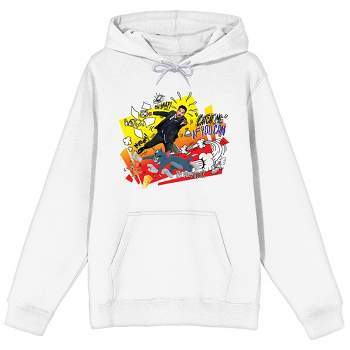 Tom and Jerry Terrance Men's White Hoodie