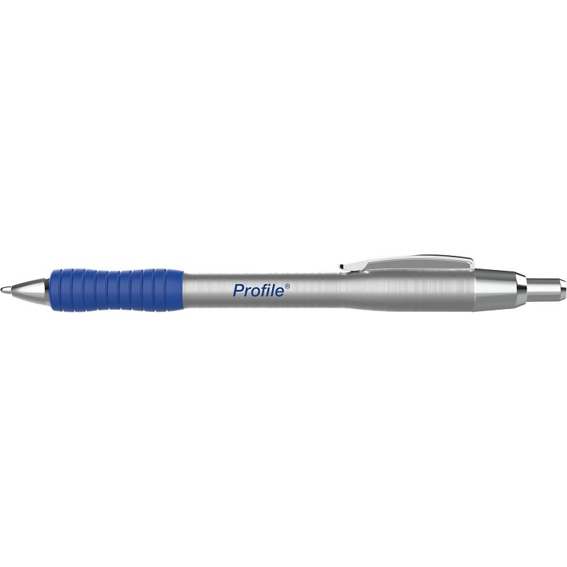 Paper Mate Profile Metal Barrel Retractable Ballpoint Pen Medium Point Blue Ink 2/Pack (2130519), 2 of 8
