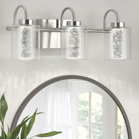 3 Light Brushed Nickel Bathroom Light Fixtures : Target