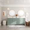 Bathroom Hardware Set 3 Piece Brushed Nickel/Brushed Gold Bathroom Accessories Set Including 24" Hand Towel Bars, Toilet Paper Holders, Towel Rings - 2 of 4
