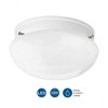 Progress Lighting, Fitter Collection, 1-Light Flush Mount, Brushed Nickel, White Glass Bowl - 3 of 3