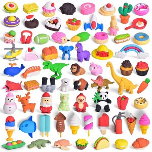 Fun Little Toys 70 PCS Assorted Puzzle Erasers - 1 of 4