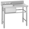 Stainless Steel Sink - Heavy Duty, Large Deep Single Basin, Durable, Easy to Clean, Professional Kitchen Utility Sink - 3 of 4