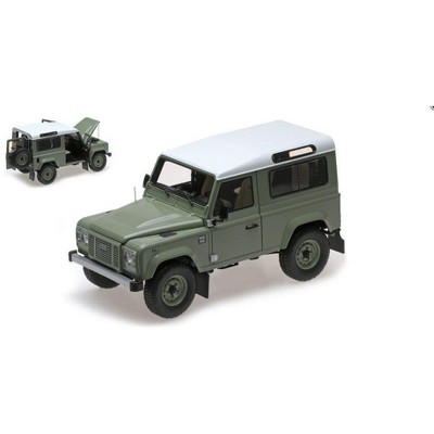 2015 Land Rover Defender 90 Grasmere Green with White Top Heritage Edition 1/18 Diecast Model Car by Almost Real