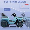 12V Kids Ride on Truck Car, w/Parent Remote Control, Twin 35w Motors, 3 Speeds, LED Lights, Music & Horn, Spring Suspension - 4 of 4