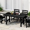WestinTrends Ashore Outdoor Modern HDPE 66" Wide Rectangle Patio Dining Table for 6 - 2 of 4