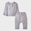 Baby Boys' Henley Gauze Shirt and Pants Set - Cat & Jack™ - 2 of 4