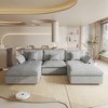 Cloud Couch Modular Sectional Sofa,119.29" U Shaped Couch, Oversized Down Filled Convertible Wide Seater,3 Seater With 2 Ottomans For Living Room Set - 2 of 4