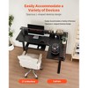 VEVOR L Shaped Desk, Electric Adjustable Height Corner Gaming Desk with Keyboard Tray and Dual Hooks, Heavy Duty L-Shaped Computer Table, Black - 4 of 4