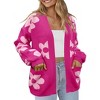 Women's Christmas Cardigan, Long-Sleeve Open-Front Holiday Sweater, Festive Casual Layering Top for Winter - 2 of 4