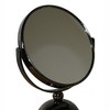 5.5inDiameter Chrome Make-Up Mirror, x5 magnification, Black finish - 3 of 4