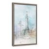 Amanti Art 16" x 23" Blue London Framed Canvas Wall Art: Modern Cityscape, Polystyrene Frame, Vertical Layout - 2 of 4