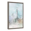 Amanti Art 16" x 23" Blue London Framed Canvas Wall Art: Modern Cityscape, Polystyrene Frame, Vertical Layout - image 2 of 4