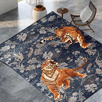 Soft, low-pile boho floral carpet with non-slip backing — machine washable and perfect for adding style and comfort to your bedroom