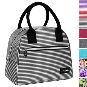 OPUX Insulated Lunch Box Women, Cooler Bag Tote Girls Kids Teen Adult, Soft Reusable Thermal Meal Prep Purse - 1 of 4