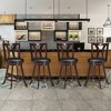Costway Set of 4 Swivel Bar stool 24'' Counter Height Leather Padded Dining Kitchen Chair - 3 of 4