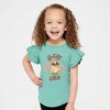 The Juniper Shop Groovy Chick Checkered Toddler Flutter Sleeve Tee - 2 of 2