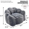SEVOBAL Sofas Lotus Compression Bean Bag Sofa with Pull Ring Non-Slip Easy-Clean Fabric for Living Room Bedroom, Gray, 43.7"*39.76"*26.77" - 2 of 4