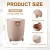 Unique Bargains Recycling Cute Small Desktop Office Bathroom Trash Can with Lid - 2 of 4