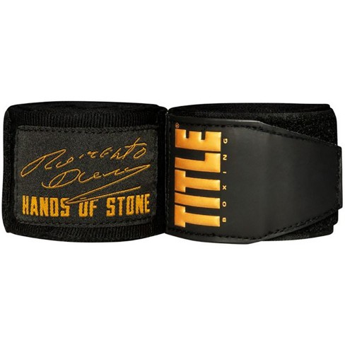 Title Boxing Traditional Weave Handwraps-Black 