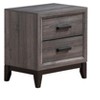 NicBex Nightstand with 2 Drawers Bedside Table with Metal Handles End table with Soild Legs for Living Room, Bedroom, Study, Black+Gray - 3 of 4