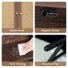 Rattan Over The Toilet Storage Cabinet, Tall Storage Shelves Wood Rack - 4 of 4