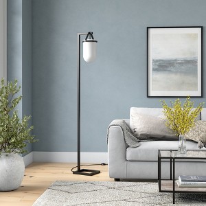 Hudson and Canal 68" Tall Floor Lamp with Glass Shade - 1 of 4