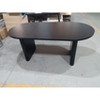 70.8 Inch Oval Dining Table for 6-8 People, Farmhouse Long Large Kitchen Table with Thick Sturdy Wooden Base for Kitchen, Living Room, Office - 2 of 4