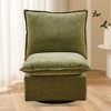 Detachable Off Chenille 360° Swivel Rocking Single Sofa Chair, Comfortable Lounge Accent Chair for Living Room - 2 of 4