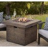 32'' WOOD SQUARE MGO FIRE PIT BROWN - 40,000 BTU - 3 of 4