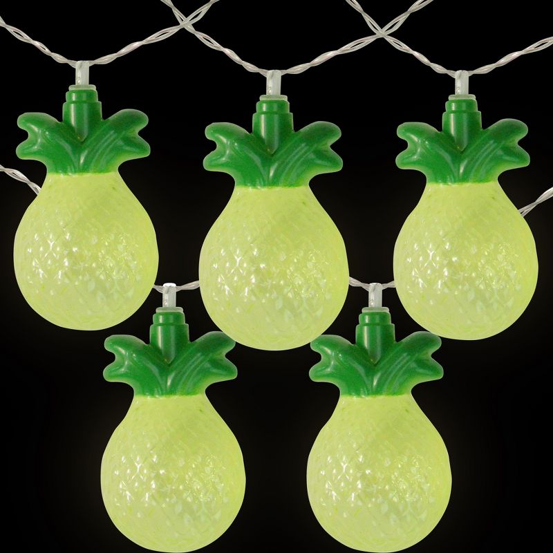 Northlight 10ct Battery Operated Tropical Pineapple Summer LED String Lights Warm White - 4.5' Clear Wire, 3 of 5