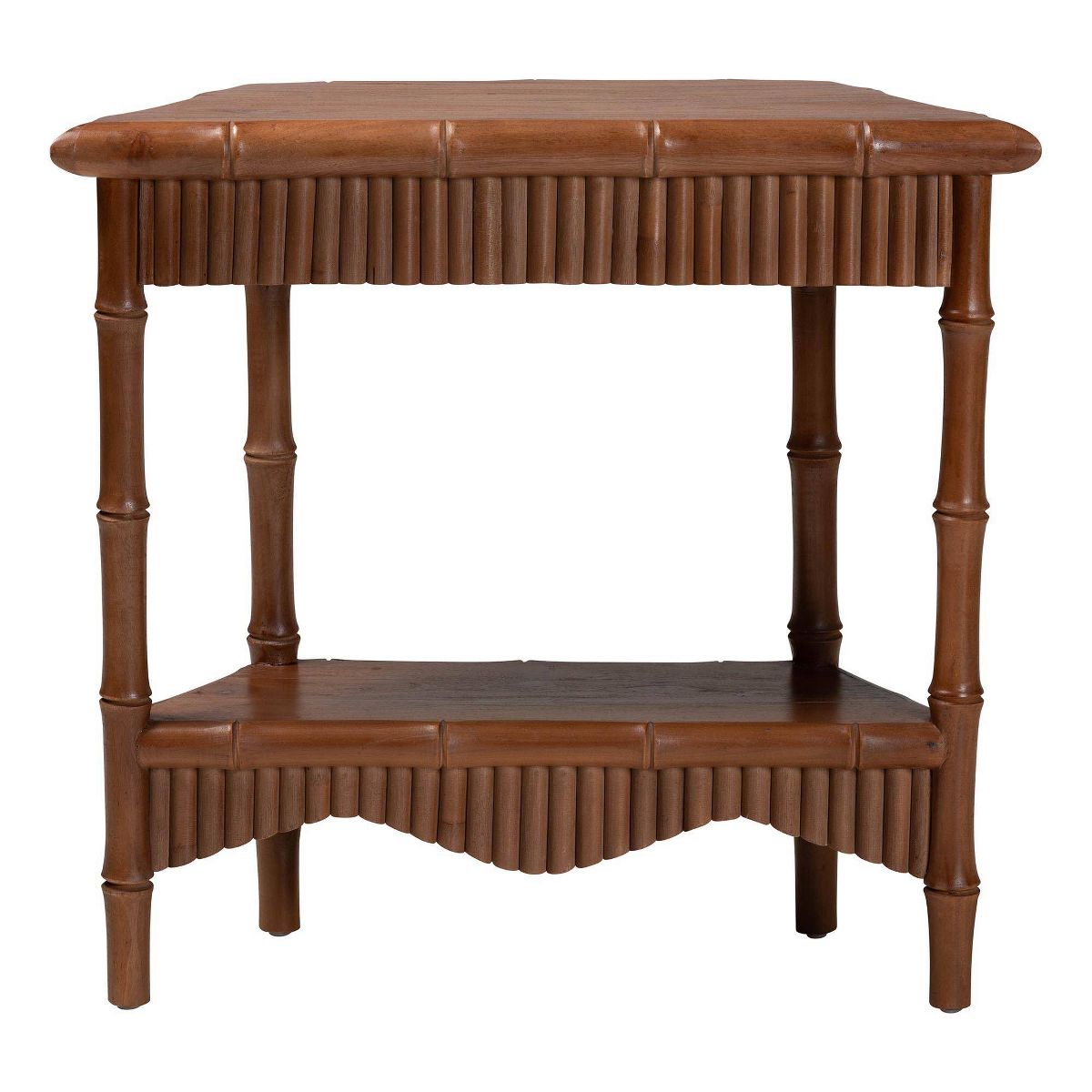 bali & pari 33.9" Alessa Mahogany Wood Console Table Brown - thumbnail 4