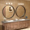 Apmir Round High Quality Aluminum Alloy Framed French Cleat Mounted Wall Decor Bathroom Vanity Mirror in matte black with 5-Year Warranty - 2 of 4