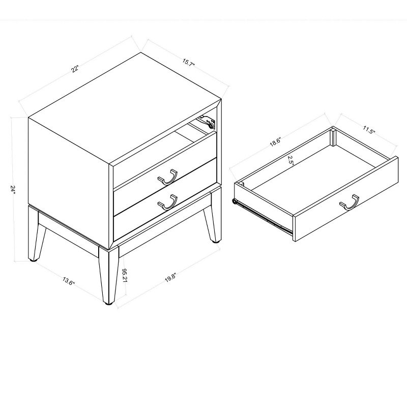 Quail Hill 3 Drawer Nightstand Mount Etna Blue - Threshold&#8482; designed with Studio McGee, 5 of 9