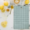 Cocoon Design Sage Green Retro Grid Pattern Cutting Board - Rectangle - 2 of 3