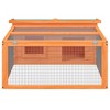 vidaXL Rabbit Hutch Brown, Green Solid Pine Wood, Plywood Medium - Brown - 3 of 4