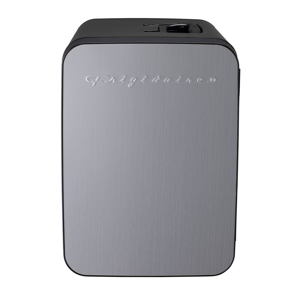 Frigidaire 0.35 cu ft 15 Can Retro Portable Mini Refrigerator Black with Stainless Door: Thermoelectric, 3 Shelves, ETL Listed