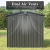Maggift Deck Boxes Durable, Horizontal Compact Storage Shed for Garden, Backyard, Patio, Closet Deck Box, Gray, 79.06"*50.83"*72.4" - 3 of 4