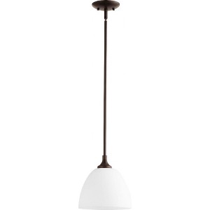 Quorum Lighting Enclave 1-Light Pendant, Oiled Bronze, 9W, 9.25H, Stem Hanging, Dry Rated - 1 of 1