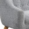 Gulches 28"W Gray Chenille Kids Sofa - Tufted Back, Wooden Legs, Cozy for Toddlers - 3 of 4