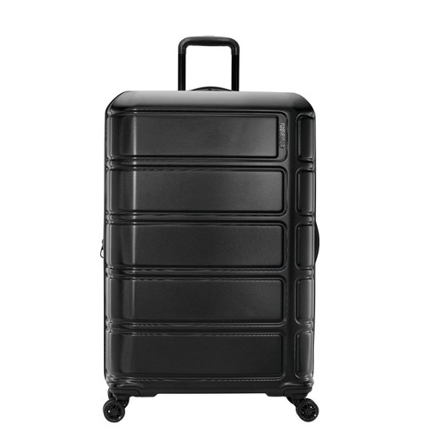 American Tourister Vital Hardside Large Checked Spinner Suitcase - Blackout