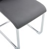 Gulches Modern Dining Chairs Set of 4, Gray PU Leather Upholstered Chairs with Metal Legs, High-Density Sponge, Easy Assembly for Kitchen/Living - 2 of 4
