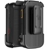 Nakedcellphone Holster Case for Sonim XP3plus 5G Flip Phone (2025, X320) - Ratchet Belt Clip Holder - Black - 2 of 4