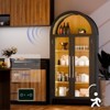 FONTOI Arched Shaped Storage Cabinet, 5-Tier Arched Bookcase with 3 Movable Shelves, Oak&Black, 30.7"*70.9"*15.7" - 4 of 4