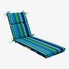 72.5" x 21" Outdoor/Indoor Chaise Lounge Cushion Spring Bling Blue/Sea Island Stripe Blue - Pillow Perfect - image 2 of 4