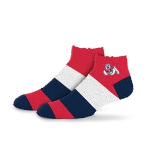 NCAA Fresno State Bulldogs Neapolitan Stride Fuzzy Socks - 1 of 3