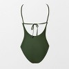 Women's Green Cutout Ruched Tummy Control One Piece Swimsuit - Cupshe - image 2 of 4