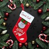 Transpac 14.5 Inch Good Cat Stocking Bell Fish Paw Prints Holiday Stockings - 2 of 3