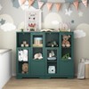 MDF painted Cabinet with Glass Doors and drawer, open storage space, White ,Bedroom, Living room - 3 of 4